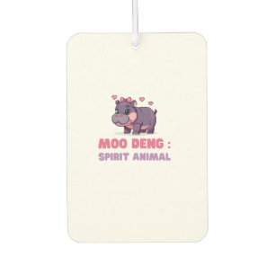 Désodorisant Pour Voiture MOO DENG SPIRITUEL ANIMAL Aventurier Comique Ou