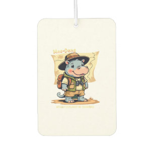 Désodorisant Pour Voiture Moo Deng, Thai Hippo World Explorer En formation