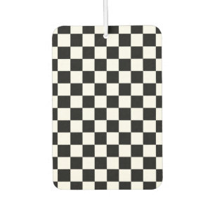 Désodorisant Pour Voiture Motif à damiers noir et blanc