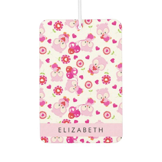 Désodorisant Pour Voiture Motif De Chouettes, Chouettes Mignonnes, Chouettes (Devant)