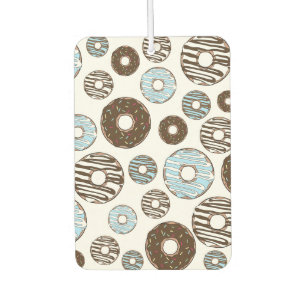 Désodorisant Pour Voiture Motif De Donuts, Donuts Bleus, Donuts Brown