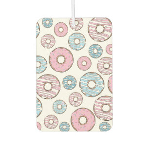 Désodorisant Pour Voiture Motif De Donuts, Donuts Roses, Donuts Bleus