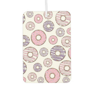 Désodorisant Pour Voiture Motif De Donuts, Donuts Roses, Donuts Violets