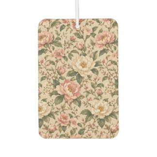 Désodorisant Pour Voiture Motif de jardin de pivoine et de rose romantique v