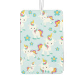 Désodorisant Pour Voiture Motif D'Unicornes, De Mignons Unicornes, Fleurs (Dos)