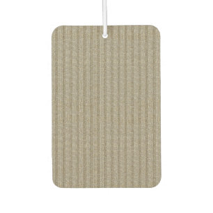 Désodorisant Pour Voiture Motif en tricot rayé Jersey dans un beige doux