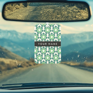 Désodorisant Pour Voiture Motif feuille, Feuilles verts, votre nom