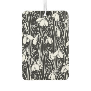 Désodorisant Pour Voiture Motif flocon de neige noir et blanc