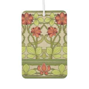 Désodorisant Pour Voiture Motif floral vert sauge Art nouveau vintage