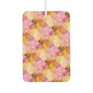 Désodorisant Pour Voiture Motif géométrique à aquarelle rose