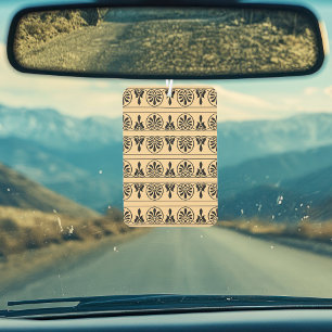Désodorisant Pour Voiture Motif méditerranéen grec Arabesque Brown
