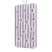 Désodorisant Pour Voiture motif rayé avec marguerites violettes (Gauche)