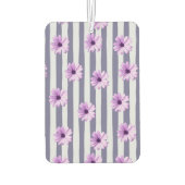 Désodorisant Pour Voiture motif rayé avec marguerites violettes (Dos)