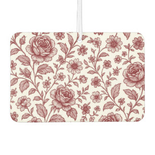 Désodorisant Pour Voiture Motif Rose Vintage rouge foncé