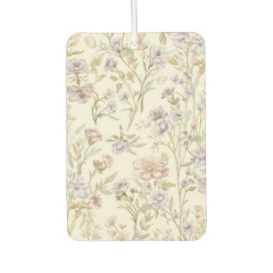 Désodorisant Pour Voiture Motif sans couture de fleurs sauvages à l'aquarell