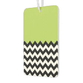 Désodorisant Pour Voiture Motif Zigzag noir et blanc, Chevron, Vert (Gauche)