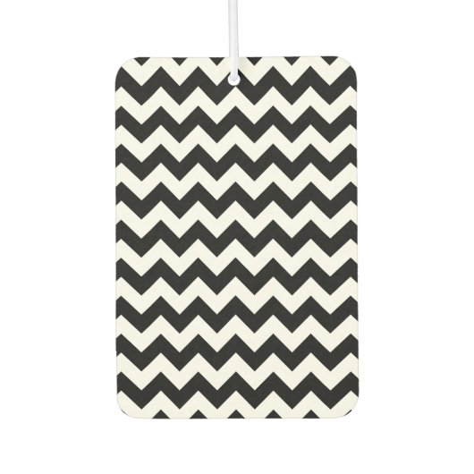 Désodorisant Pour Voiture Motif Zigzag noir et blanc, Motif Chevron (Devant)