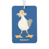 Désodorisant Pour Voiture Mouette drôle avec frites dessin animé (Dos)