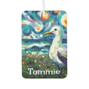 Désodorisant Pour Voiture Mouette Style Van Gogh Plage Personnalisée