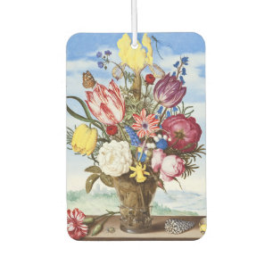 Désodorisant Pour Voiture Nature morte florale de l'Âge d'or néerlandais vin