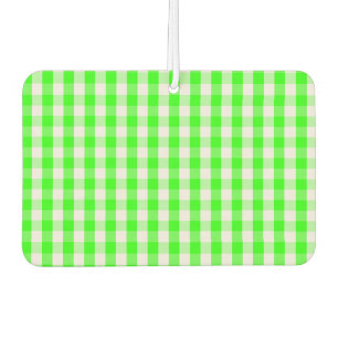 Désodorisant Pour Voiture Neon Green En vichy Motif par Shirley Taylor