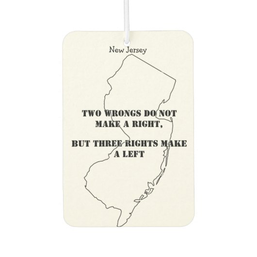 Désodorisant Pour Voiture New Jersey (Devant)