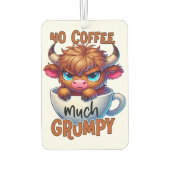 Désodorisant Pour Voiture No Coffee Much Grumpy (Dos)