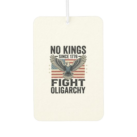Désodorisant Pour Voiture No Kings Since 1776 Patriotic Eagle Vintage Shirt  (Devant)