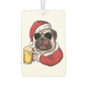 Désodorisant Pour Voiture noël arbre santa claus costume bière chien carlin  (Dos)