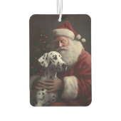 Désodorisant Pour Voiture Noël festif Dalmatien avec le Père Noël (Dos)