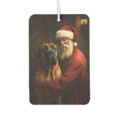 Désodorisant Pour Voiture Noël festif Rhodesian Ridgeback Santa Claus (Devant)
