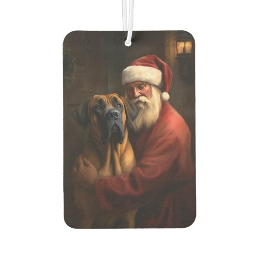 Désodorisant Pour Voiture Noël festif Rhodesian Ridgeback Santa Claus (Dos)