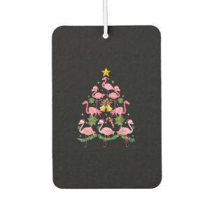 Désodorisant Pour Voiture Noël - Joli Flamant rose sapin de Noël