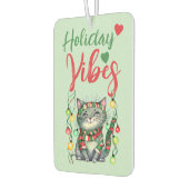 Désodorisant Pour Voiture Noël mignon chat vacances vert rouge (Gauche)