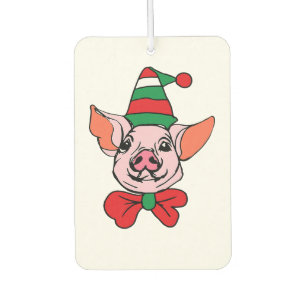 Désodorisant Pour Voiture noël mignon garçon cochon fête salutations de la f