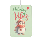 Désodorisant Pour Voiture Noël mignon manchot vacances vert rouge (Devant)