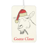 Désodorisant Pour Voiture Noël Père Noël Chèvre un clauds (Devant)
