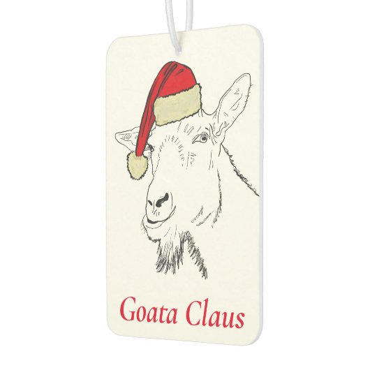 Désodorisant Pour Voiture Noël Père Noël Chèvre un clauds (Gauche)