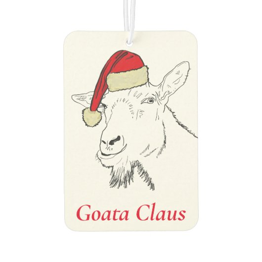 Désodorisant Pour Voiture Noël Père Noël Chèvre un clauds (Dos)