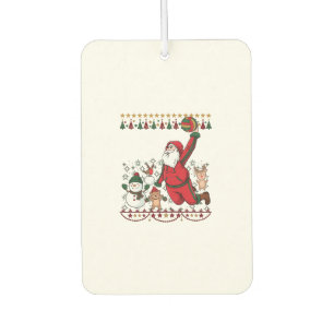 Désodorisant Pour Voiture Noël Père Noël Volleyball Bonhomme de neige Renne