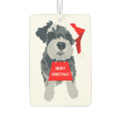 Désodorisant Pour Voiture Noël Schnauzer Chien Santa Hat Air Freshener (Dos)