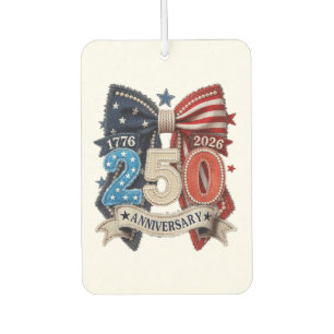 Désodorisant Pour Voiture Nœud du drapeau américain 250e anniversaire patrio