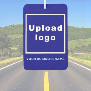 Désodorisant Pour Voiture Nom commercial et logo sur Blue Air Freshener