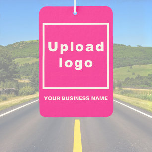 Désodorisant Pour Voiture Nom commercial et logo sur Pink Air Freshener