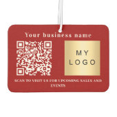 Désodorisant Pour Voiture Nom commercial logo rouge code qr (Dos)