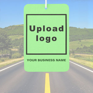 Désodorisant Pour Voiture Nom de l'entreprise & Logo sur Light Green Air Fre