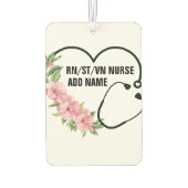 Désodorisant Pour Voiture Nom de l'infirmière étudiante-inscrite-ancienne (Dos)