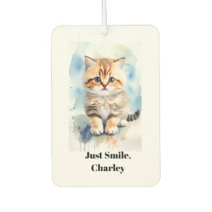 Désodorisant Pour Voiture Nom de texte humoristique d'image de chat
