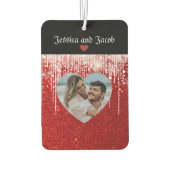 Désodorisant Pour Voiture Nom du couple mignon et photo (Dos)