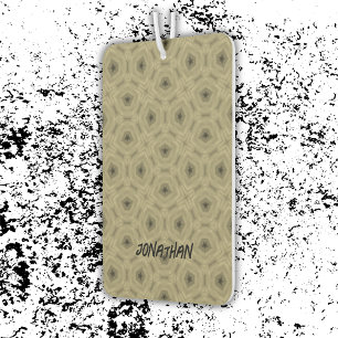 Désodorisant Pour Voiture Nom du monogramme motif noir et beige